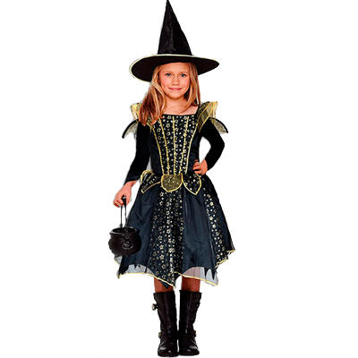 Карнавальный костюм на Хеллоувин для девочки ведьмочка Маура
