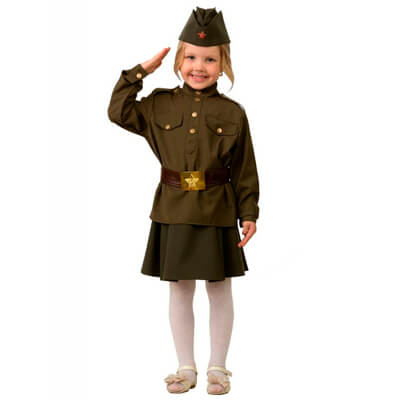 Праздничный костюм для девочки "Солдатка" 