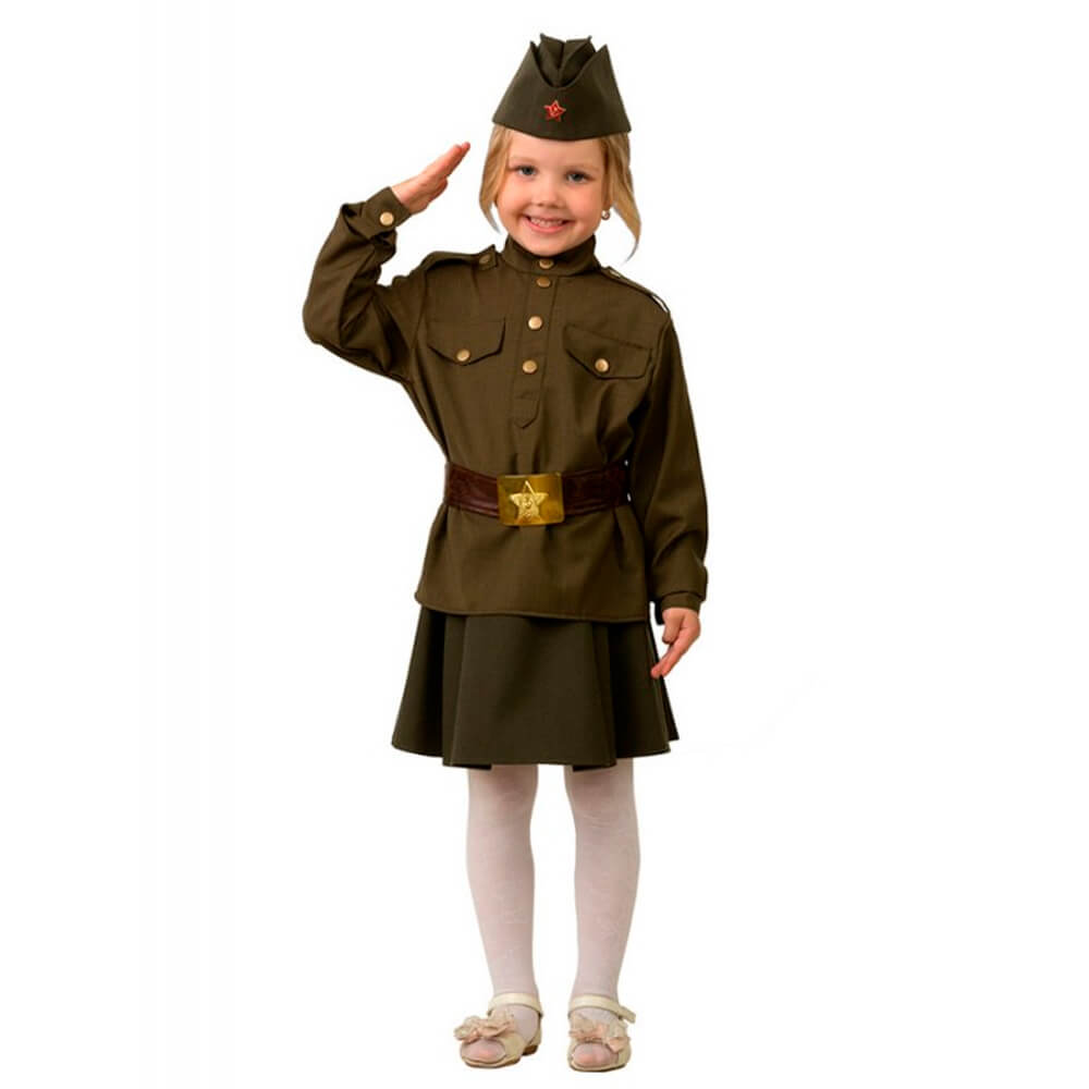 Праздничный костюм для девочки "Солдатка" 