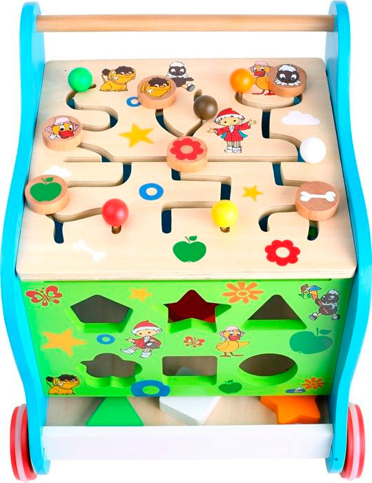 Ходилка деревянная &quot;Куб-конструктор 5в1&quot; Lelin