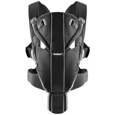 Нагрудная сумка Babybjorn Miracle Black/Silver Cotton Mix