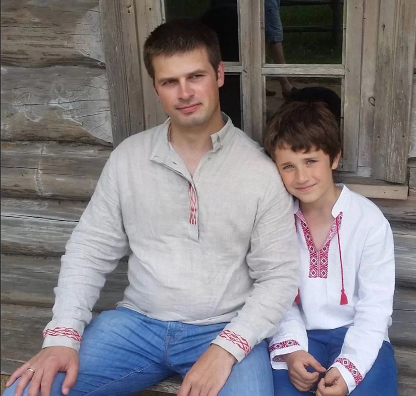 Рубаха белорусская 100% лён ручная вышивка