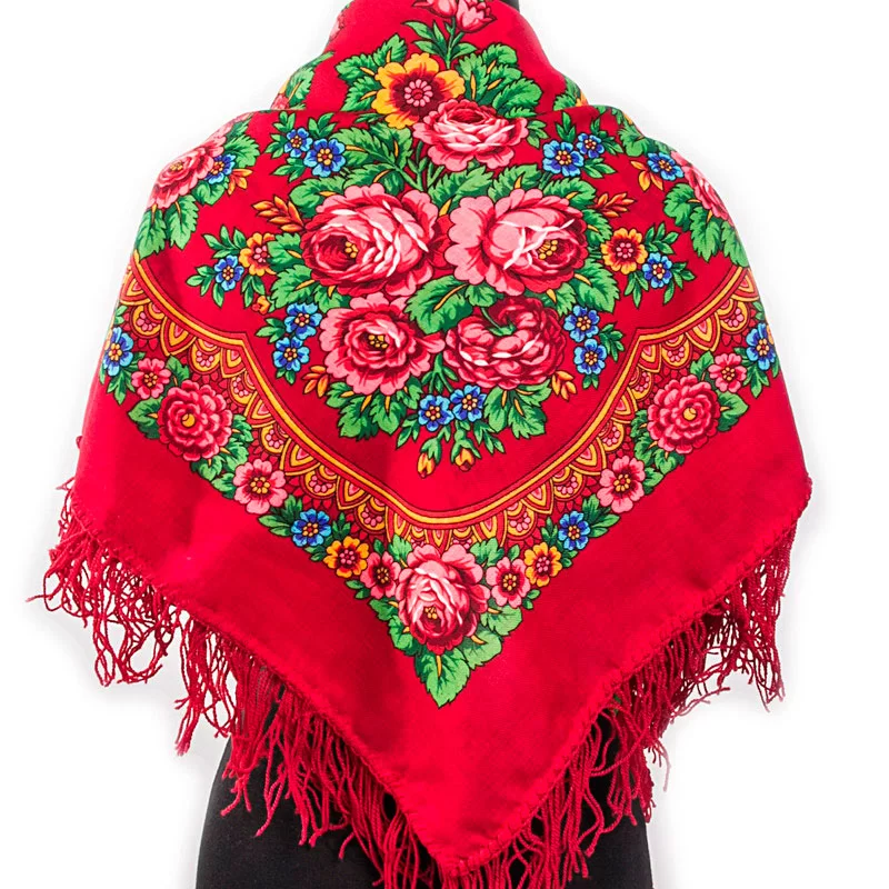 Платок павловопосадский "Узоры лета"