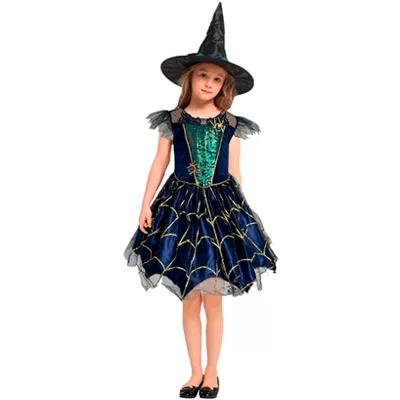 Карнавальный костюм на Хеллоувин для девочки ведьмочка
