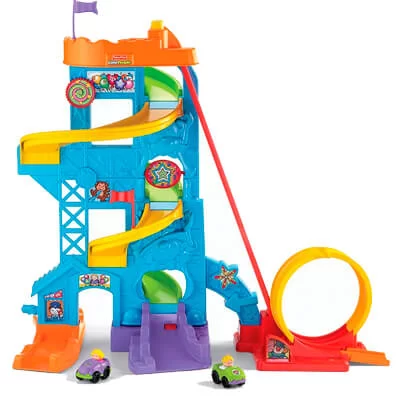 гараж паркинг с рампой мертвая петля фишер прайс