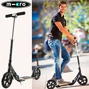 Двухколесный самокат для взрослых с амортизирующей декой Micro Flex 200mm PU 